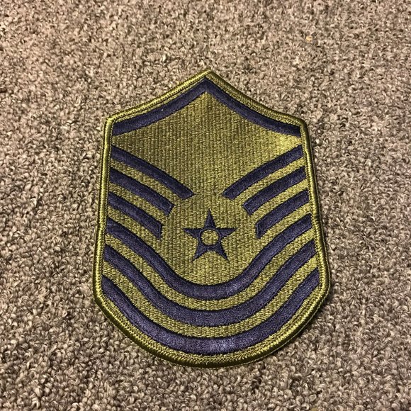 1 PAIR 2 PATCHES 1976-1993 USAF AIR FORCE RANK PATCH SENIOR MASTER SERGEANT E-8 - Picture 6 of 11